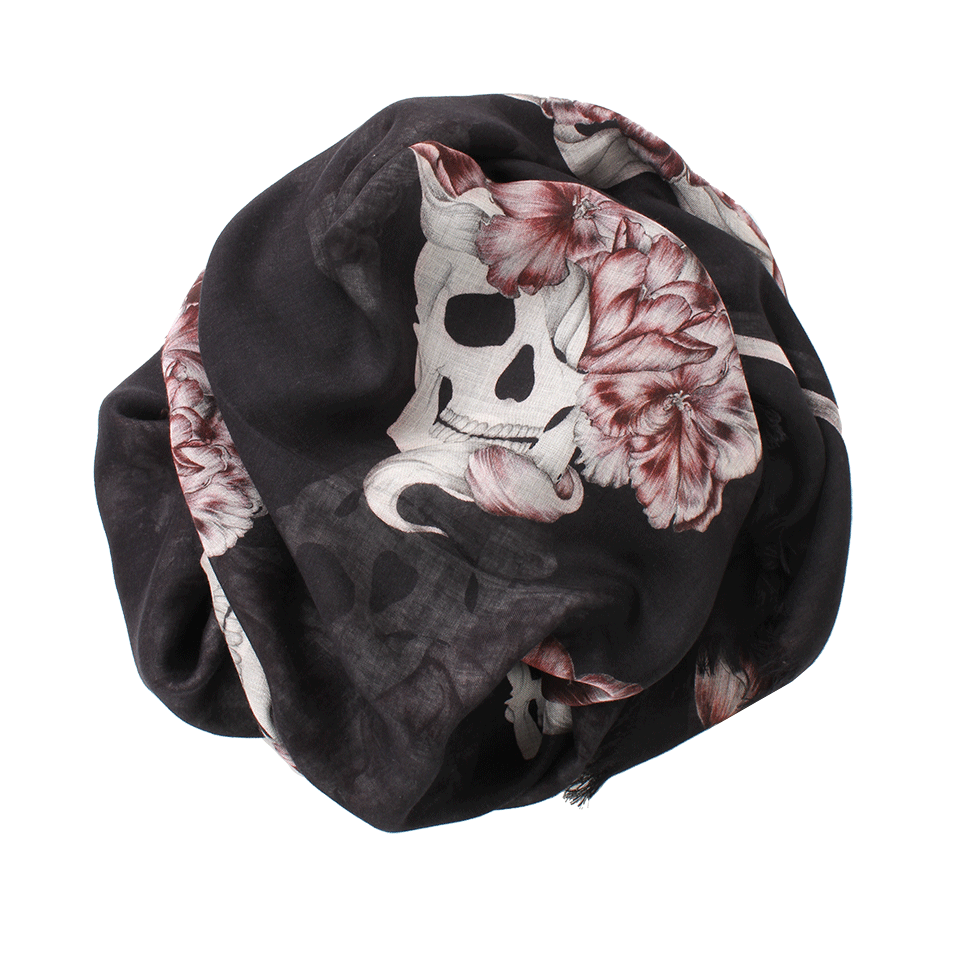ALEXANDER MCQUEEN-Romantic Skull Shawl Pashmina-