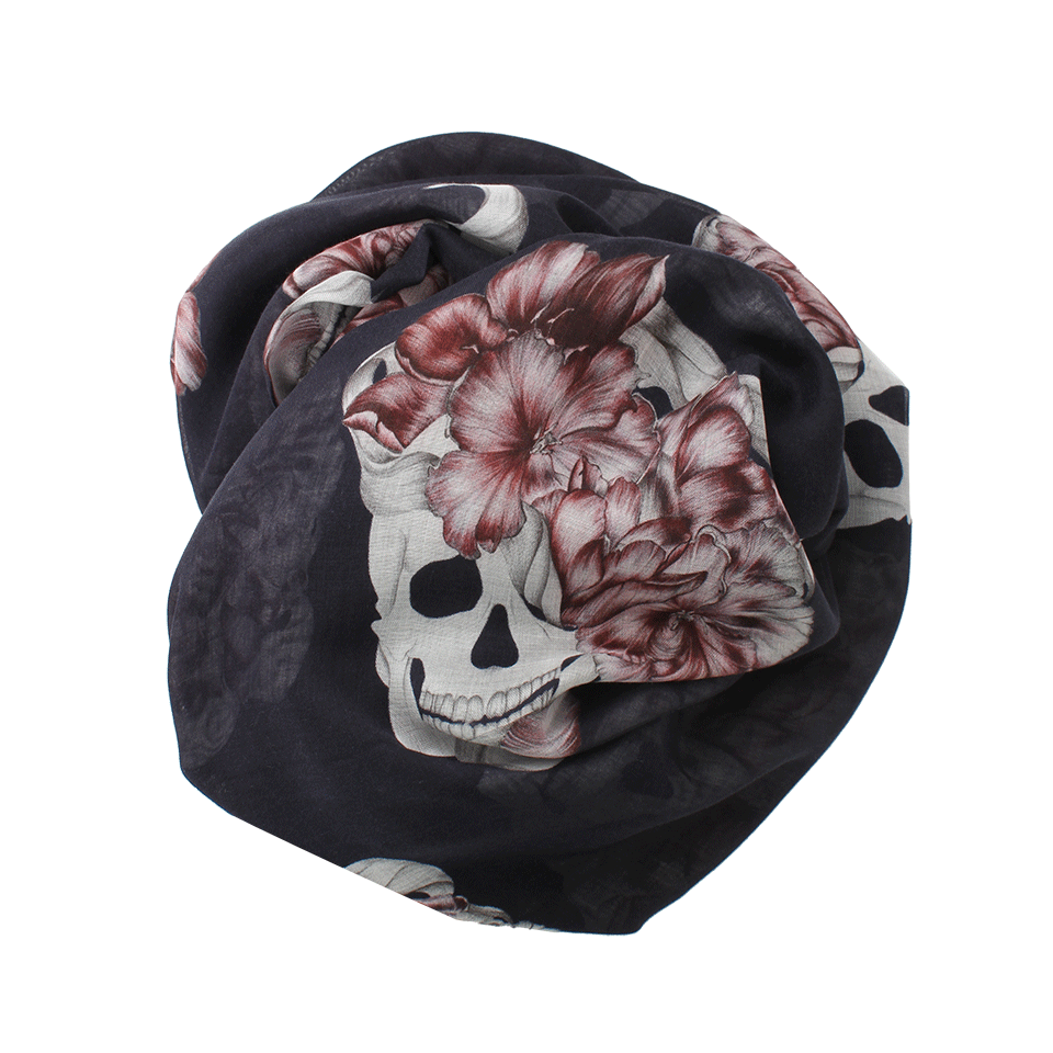 ALEXANDER MCQUEEN-Romantic Skull Shawl Pashmina-