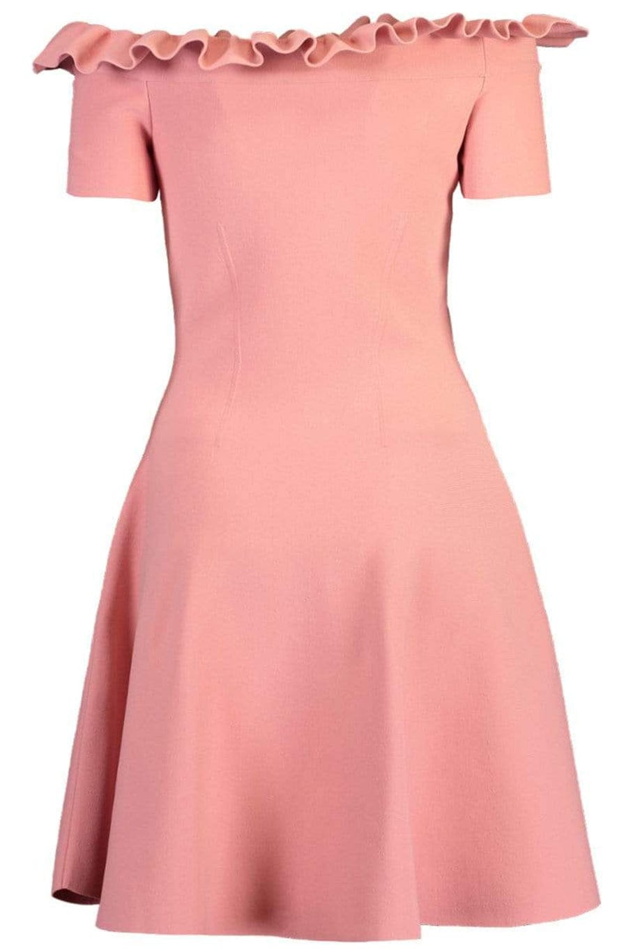 ALEXANDER MCQUEEN-Off Shoulder Knit Dress-