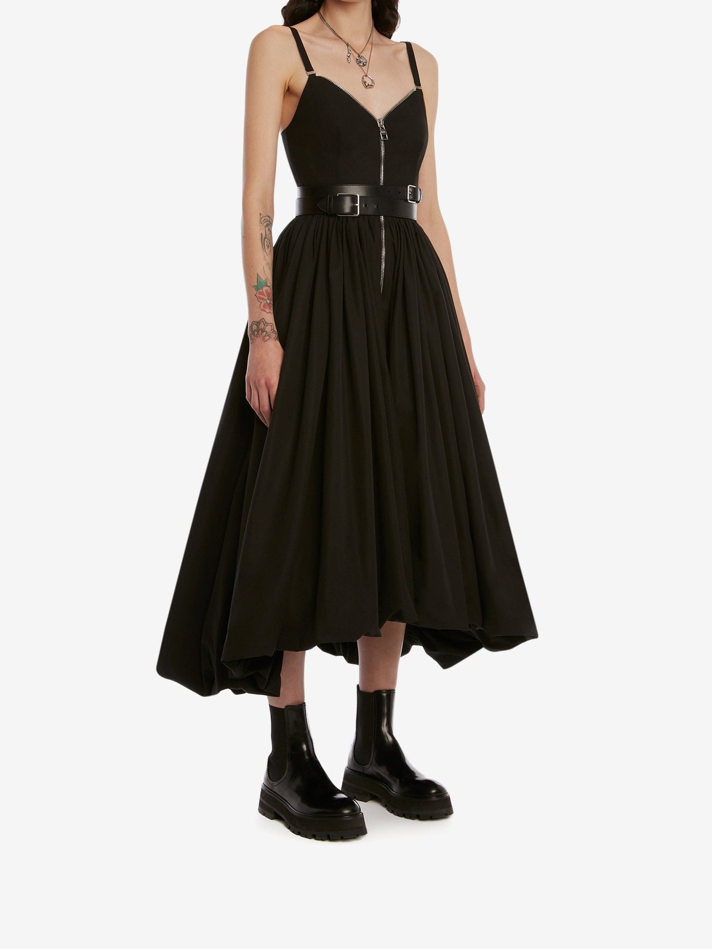 ALEXANDER MCQUEEN-Blue Sky Parachute Dress-