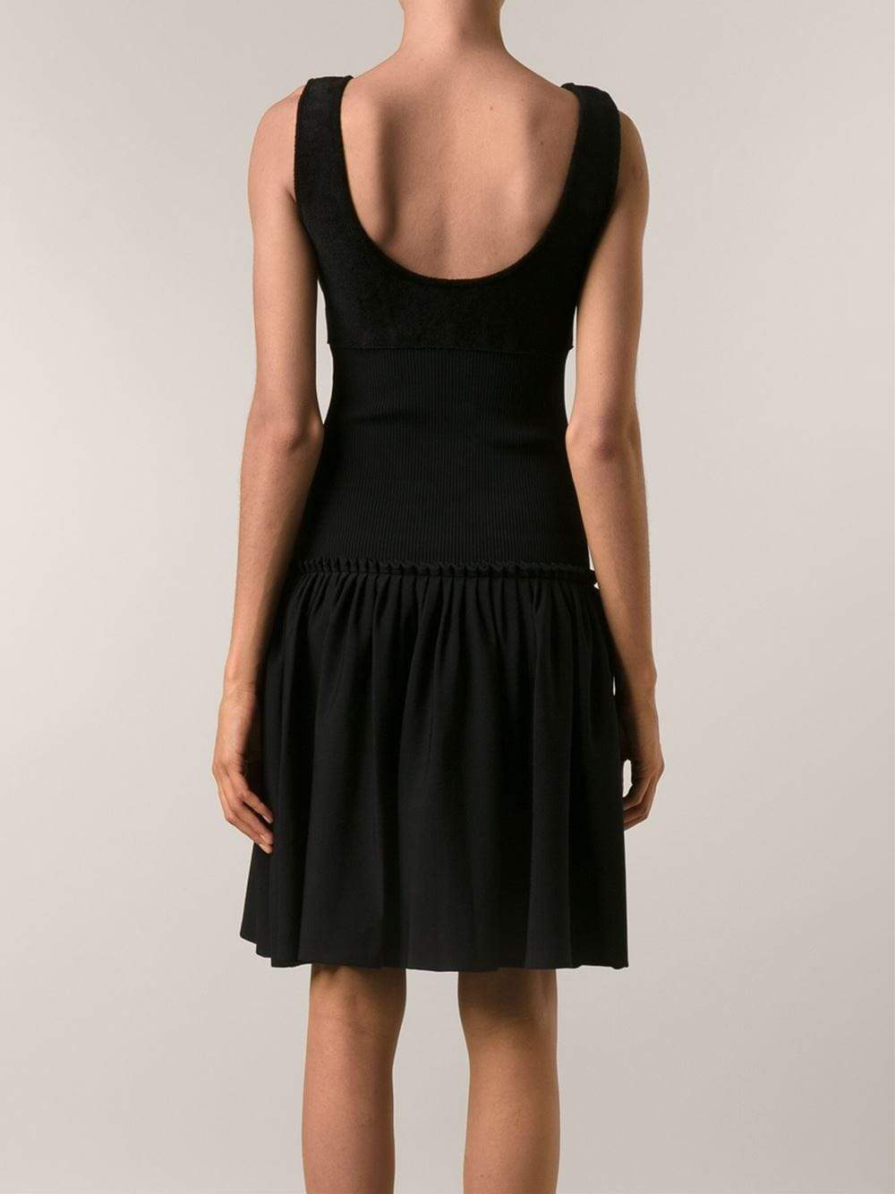 ALEXANDER MCQUEEN-Sweetheart Tie Neck Detail Dress-