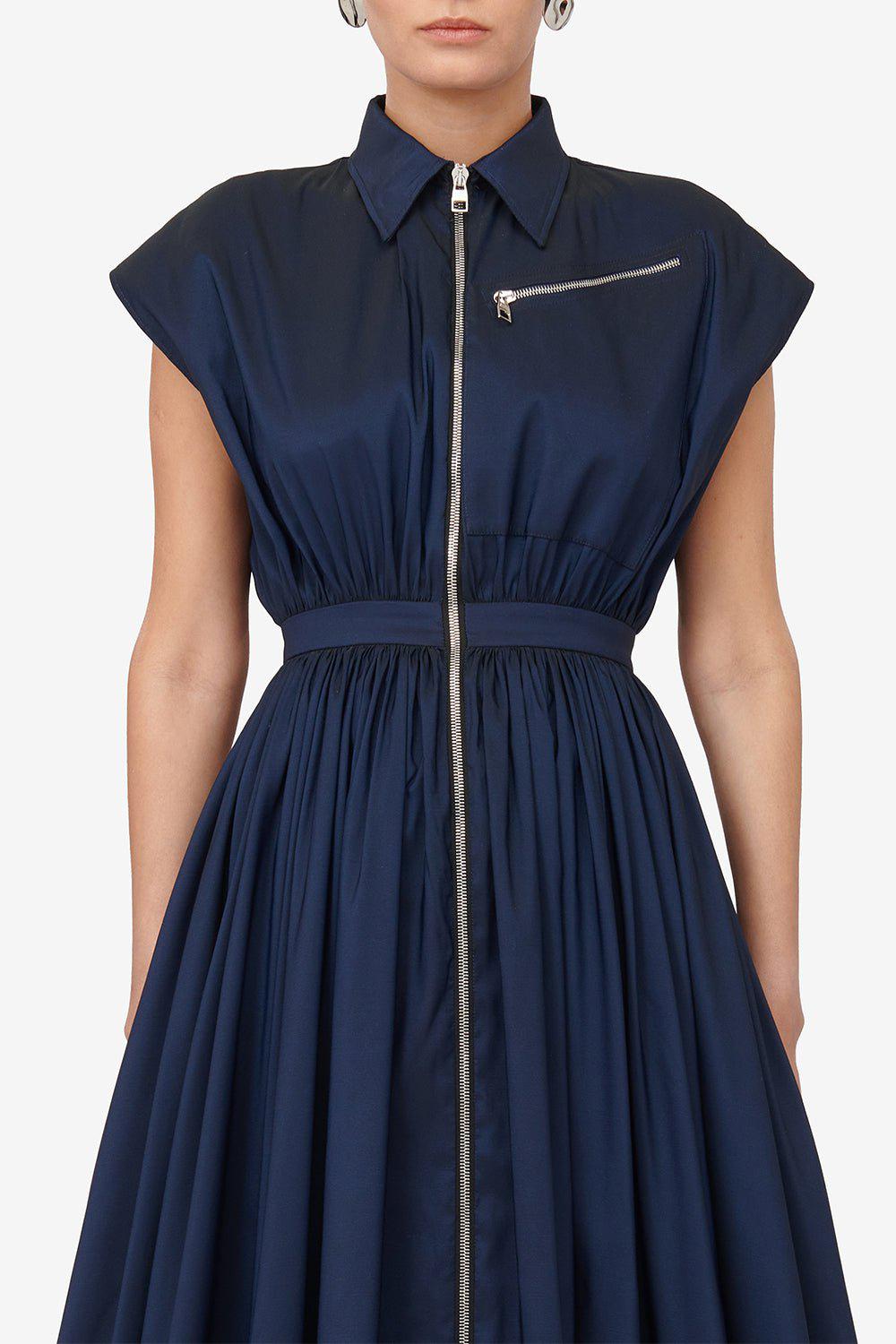 ALEXANDER MCQUEEN-Dropped Shoulder Shirt Dress-