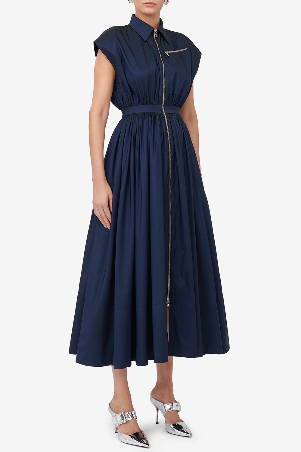 ALEXANDER MCQUEEN-Dropped Shoulder Shirt Dress-