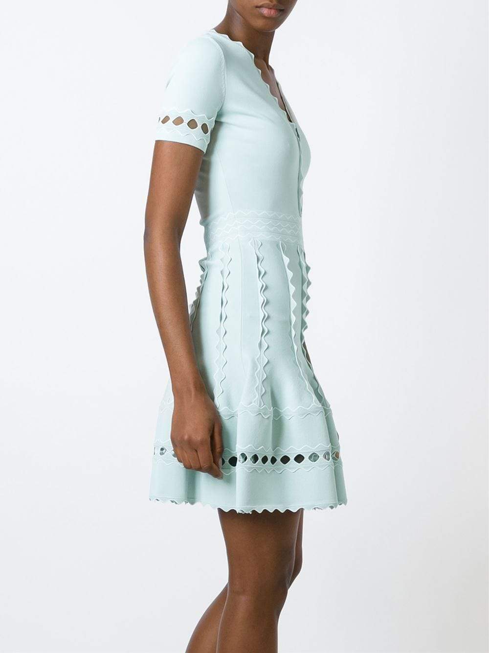 ALEXANDER MCQUEEN-3-D Scallop Dress-