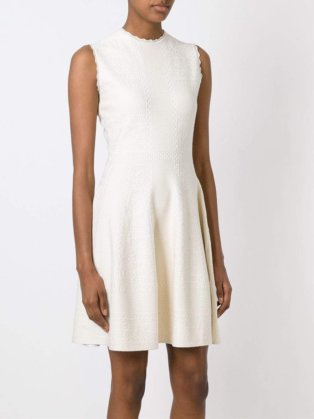 ALEXANDER MCQUEEN-Textured Knit Dress-