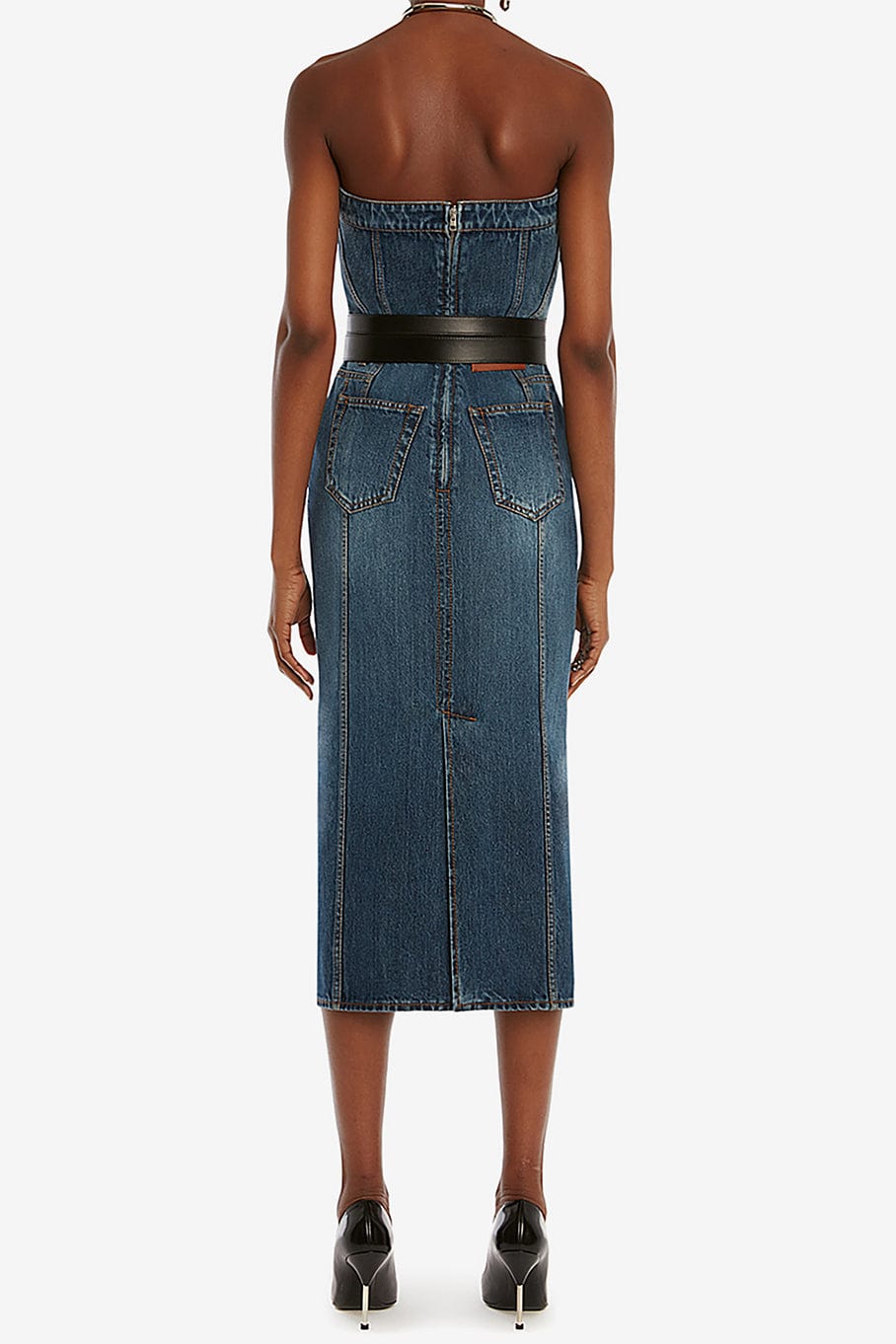 ALEXANDER MCQUEEN-Denim Dress-