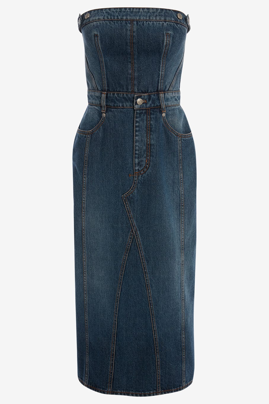 ALEXANDER MCQUEEN-Denim Dress-