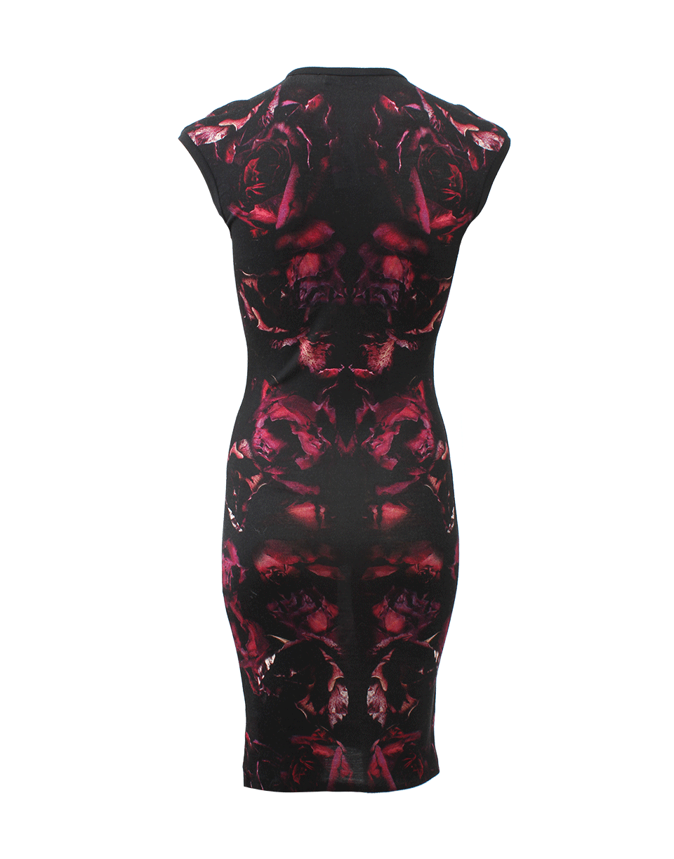 ALEXANDER MCQUEEN-Night Flower Print Pencil Dress-