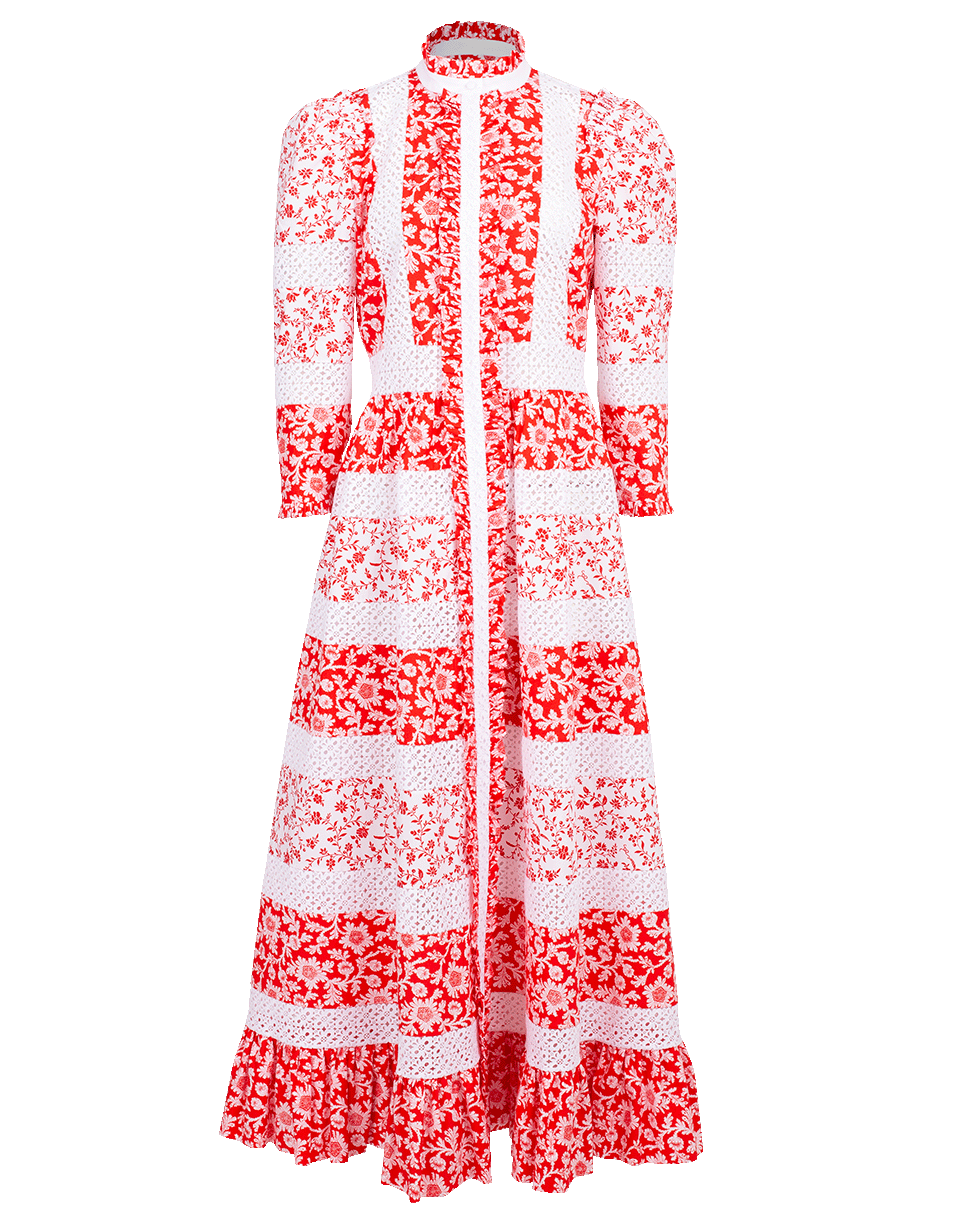 alexander mcqueen red lace dress MCQUEEN Lace-trimmed jersey midi dress