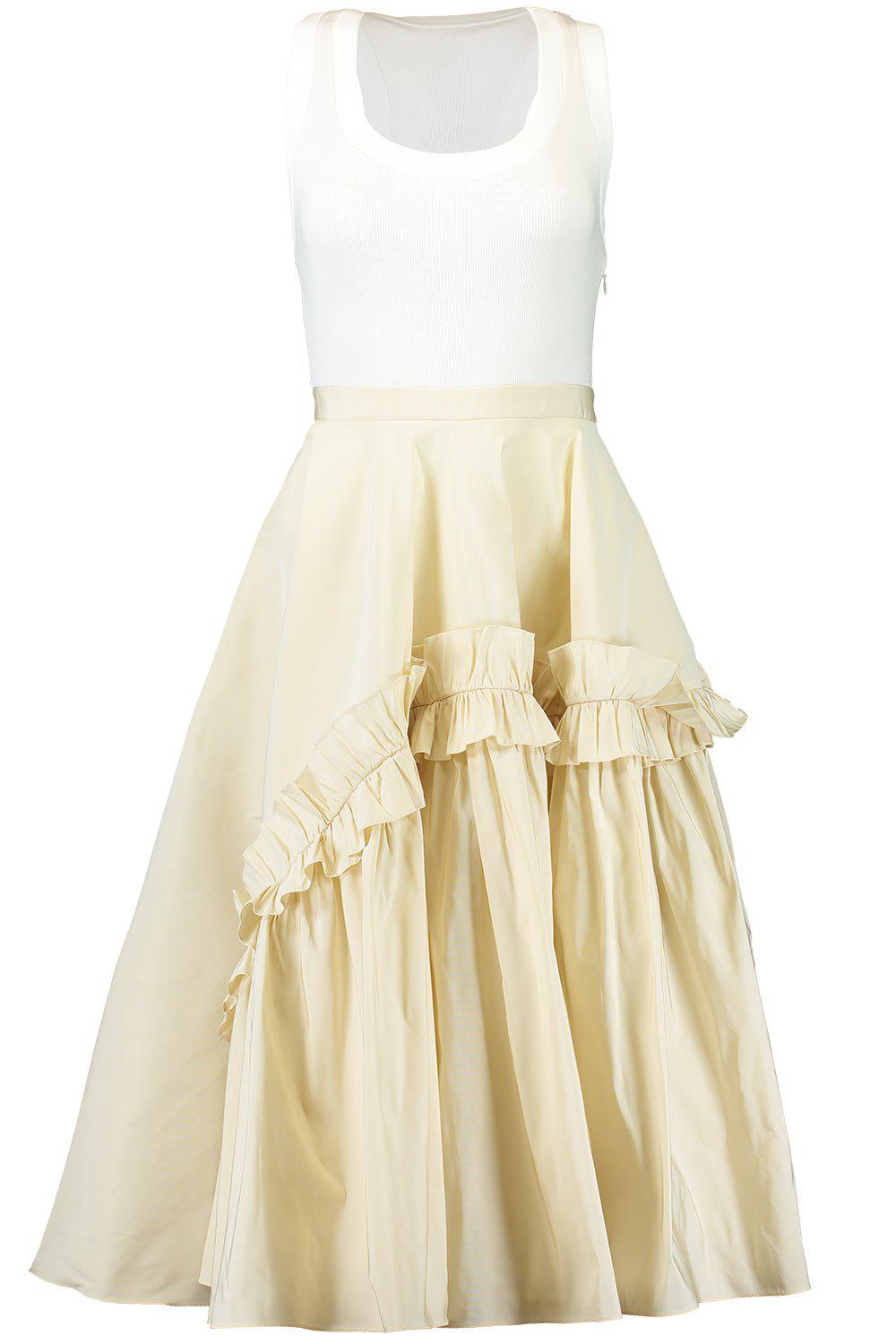 ALEXANDER MCQUEEN-Hybrid Midi Dress-