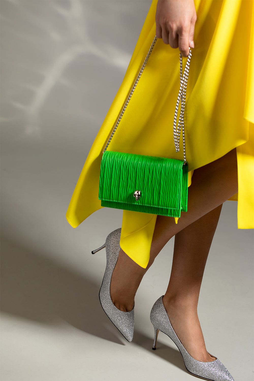 ALEXANDER MCQUEEN-Long Seeve Draped Pen Dress-