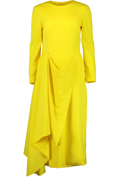 Long Seeve Draped Pen Dress | ALEXANDER MCQUEEN – Marissa Collections