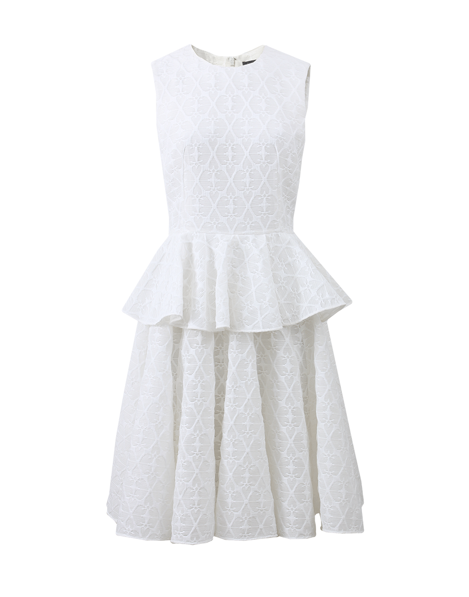 ALEXANDER MCQUEEN-Peplum Dress-WHITE