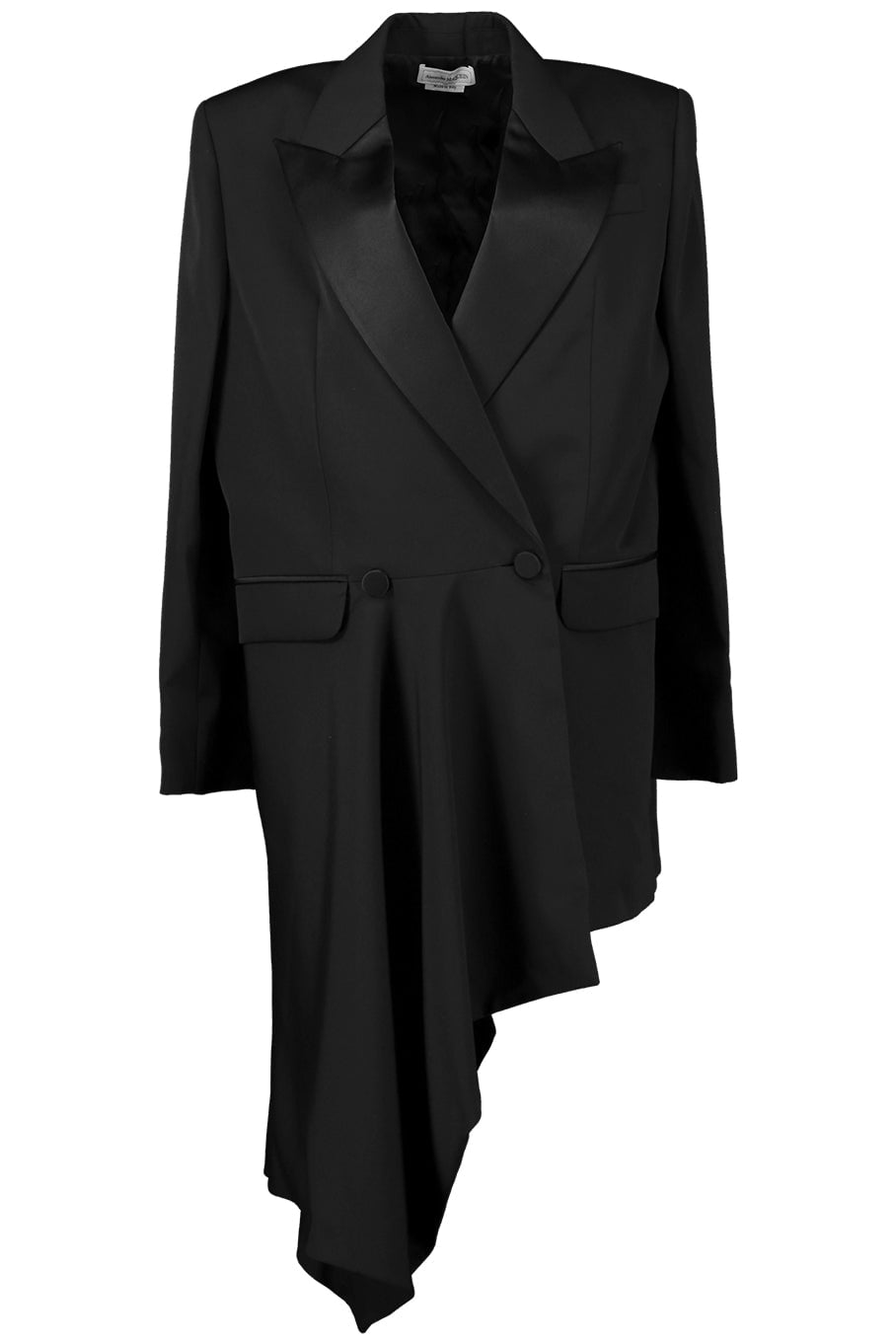 ALEXANDER MCQUEEN-Crisp Wool Tailored Jacket-BLACK