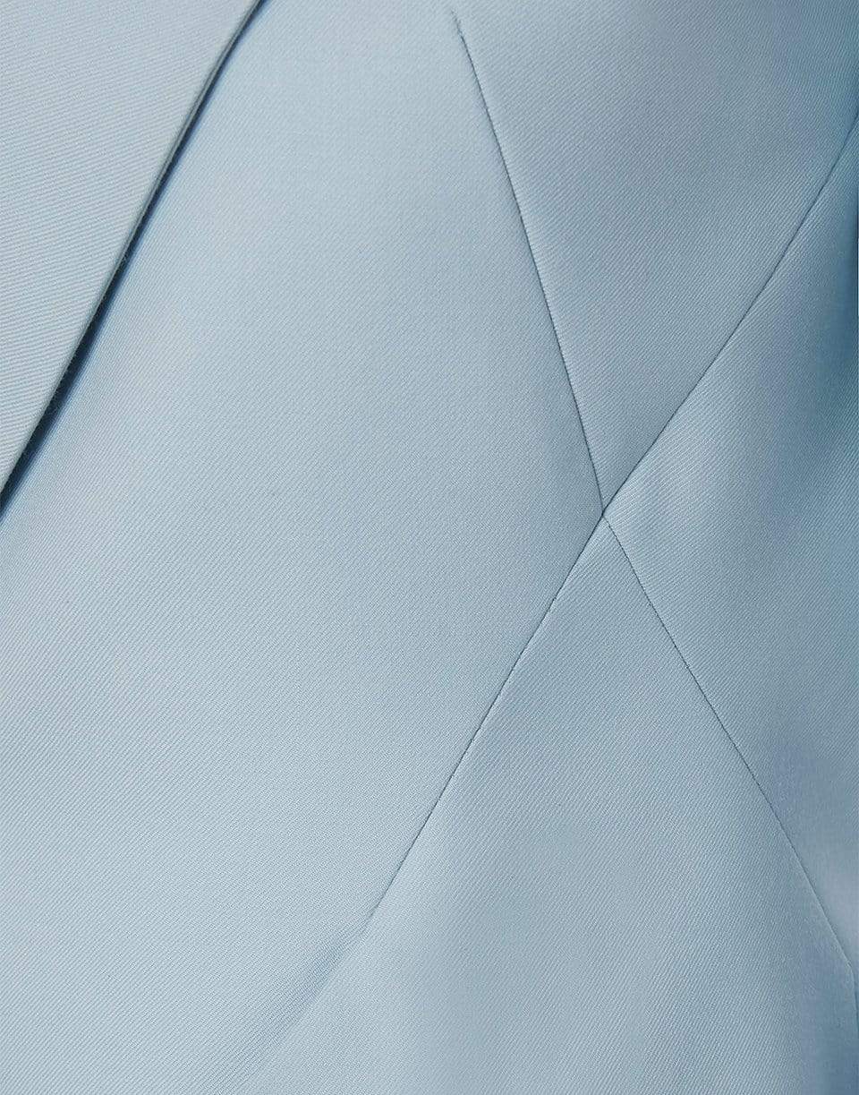 ALEXANDER MCQUEEN-Powder Blue Peak Shoulder Wool Jacket-BLUE