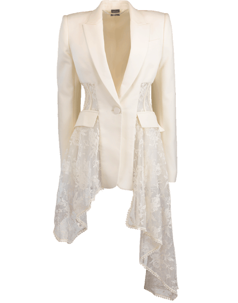 Lace Draped Corset Blazer | ALEXANDER MCQUEEN – Marissa Lace Draped Corset Blazer | ALEXANDER MCQUEEN – Marissa