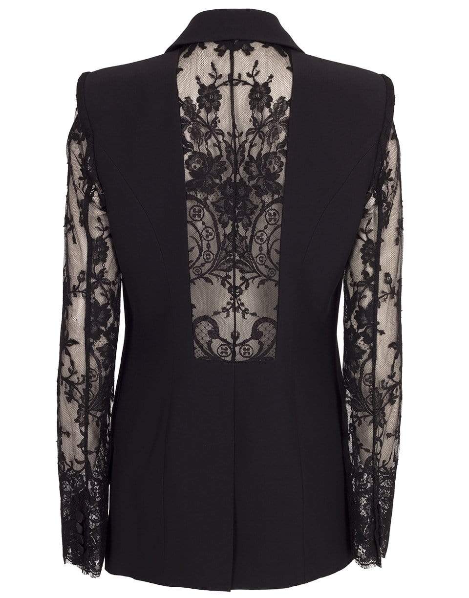 ALEXANDER MCQUEEN-Lace Sleeve Blazer-