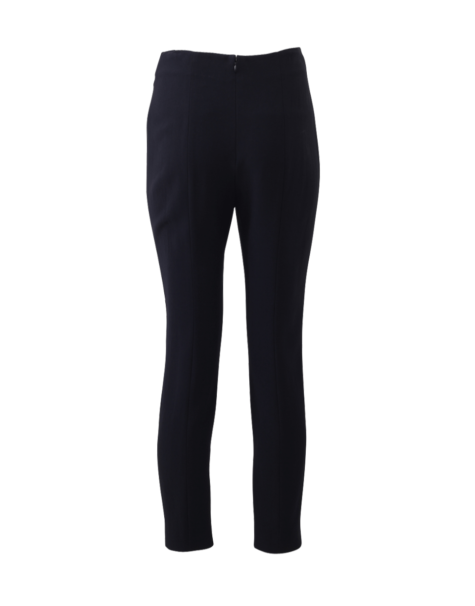 ALEXANDER MCQUEEN-High Waist Back Zip Pant-