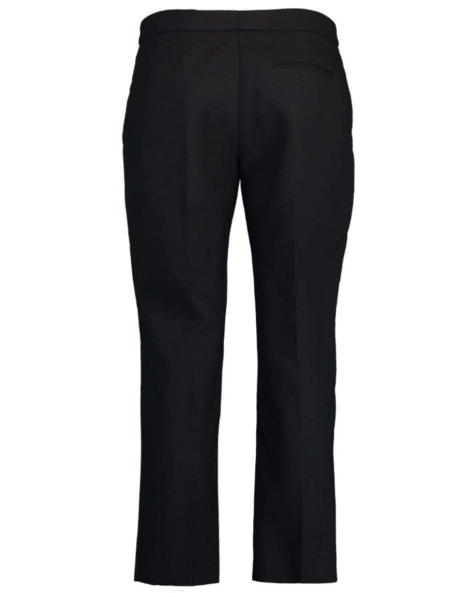 ALEXANDER MCQUEEN-Black Wool Blend Straight Leg Pant-