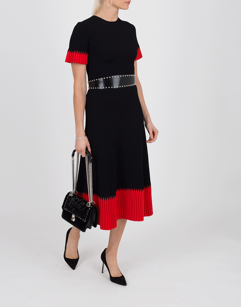 ALEXANDER MCQUEEN-Knit Midi Skirt-