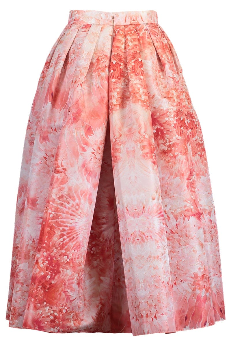 ALEXANDER MCQUEEN-Pleated Midi Skirt-