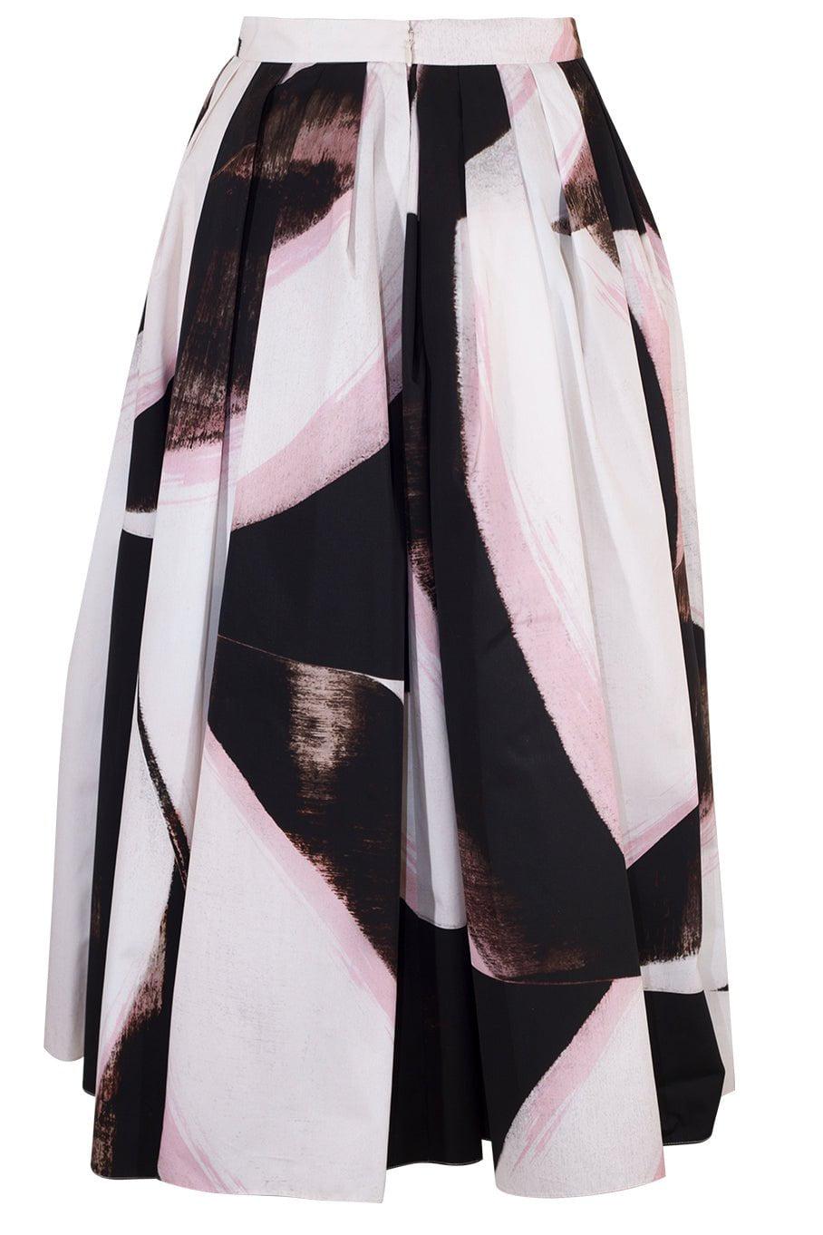 ALEXANDER MCQUEEN-Pleated Midi Skirt-