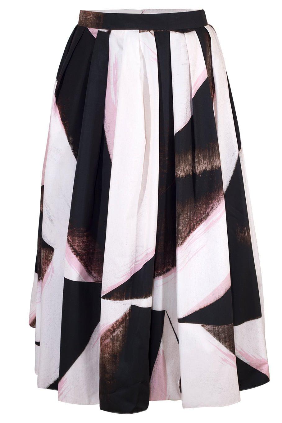 ALEXANDER MCQUEEN-Pleated Midi Skirt-