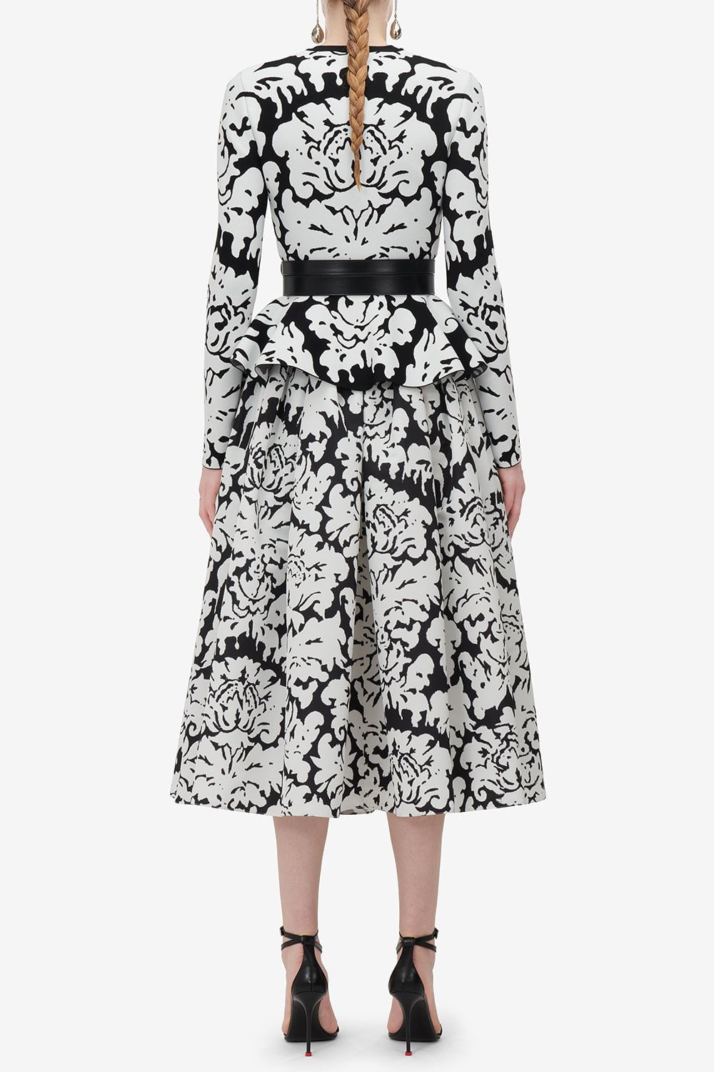 ALEXANDER MCQUEEN-Pleated Midi Skirt-