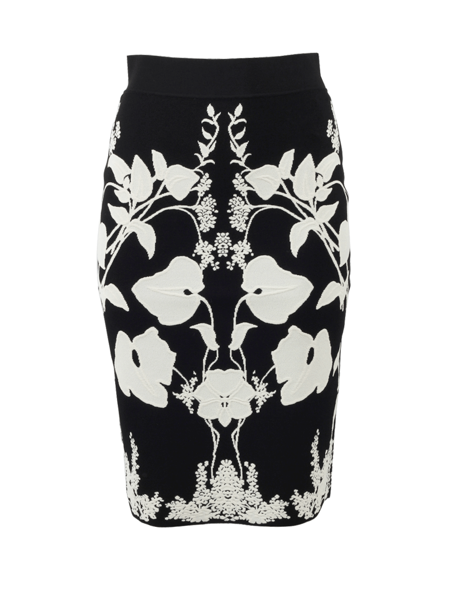 ALEXANDER MCQUEEN-Belle Epoque Knit Skirt-