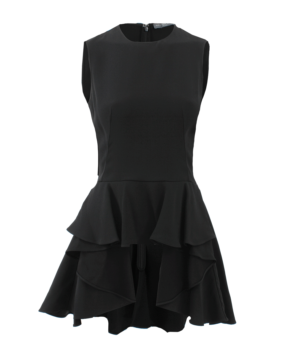 ALEXANDER MCQUEEN-Crewneck High Low Top-