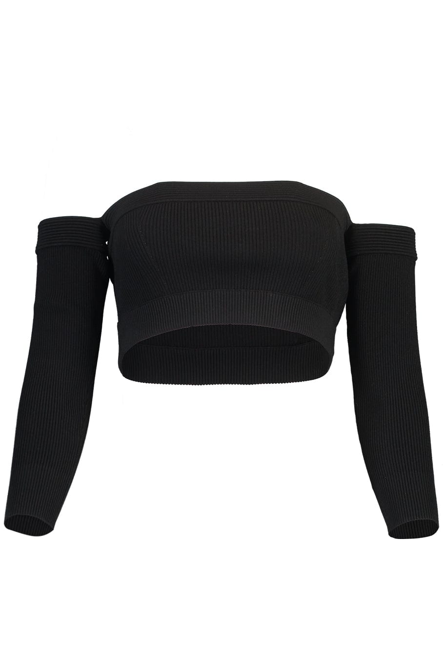 ALEXANDER MCQUEEN-Off Shoulder Crop Top-