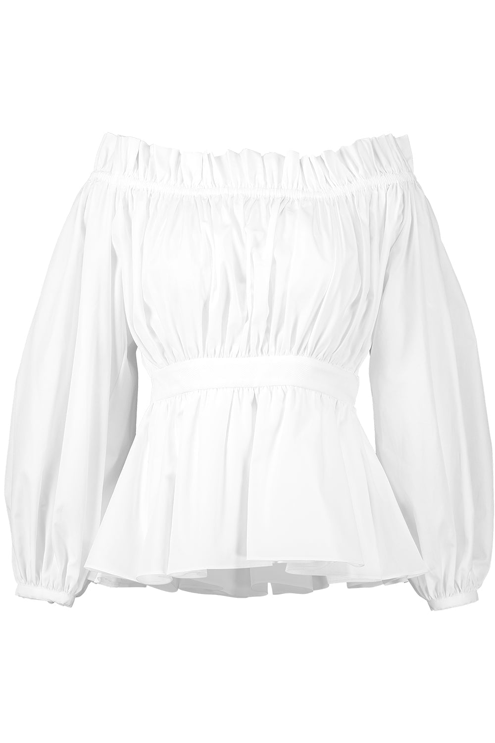 ALEXANDER MCQUEEN-Smocked Off The Shoulder Top-