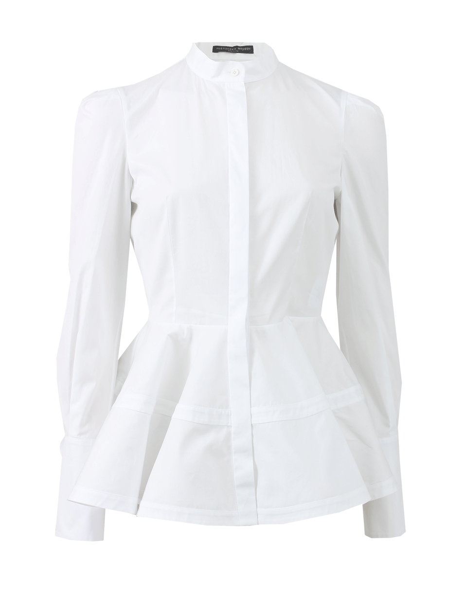 ALEXANDER MCQUEEN-Button Peplum Blouse-
