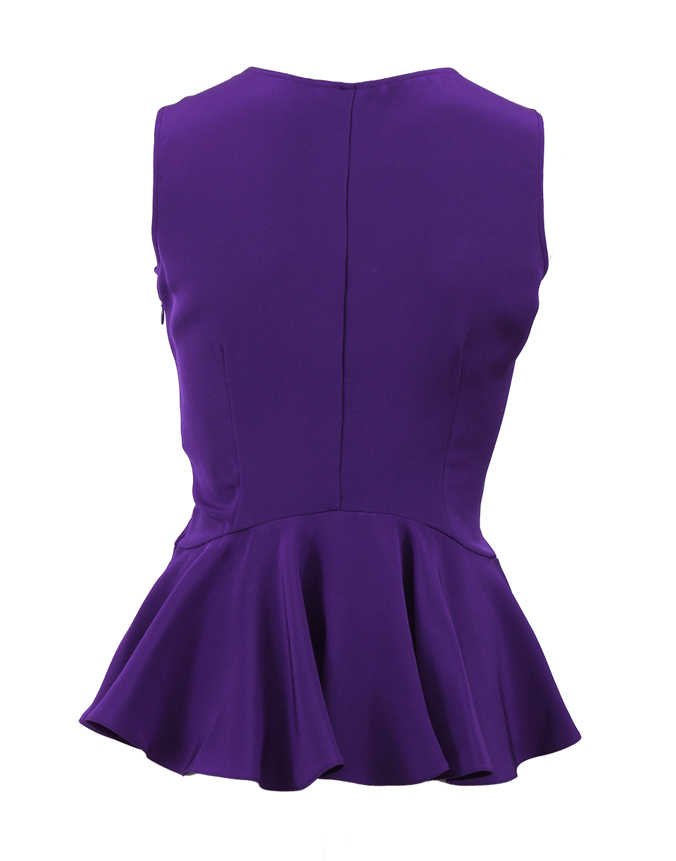 ALEXANDER MCQUEEN-Sleeveless Peplum Top-