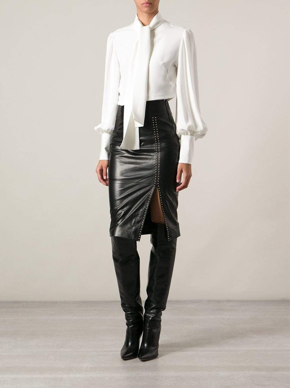 ALEXANDER MCQUEEN-Oversized Blouse With Necktie-