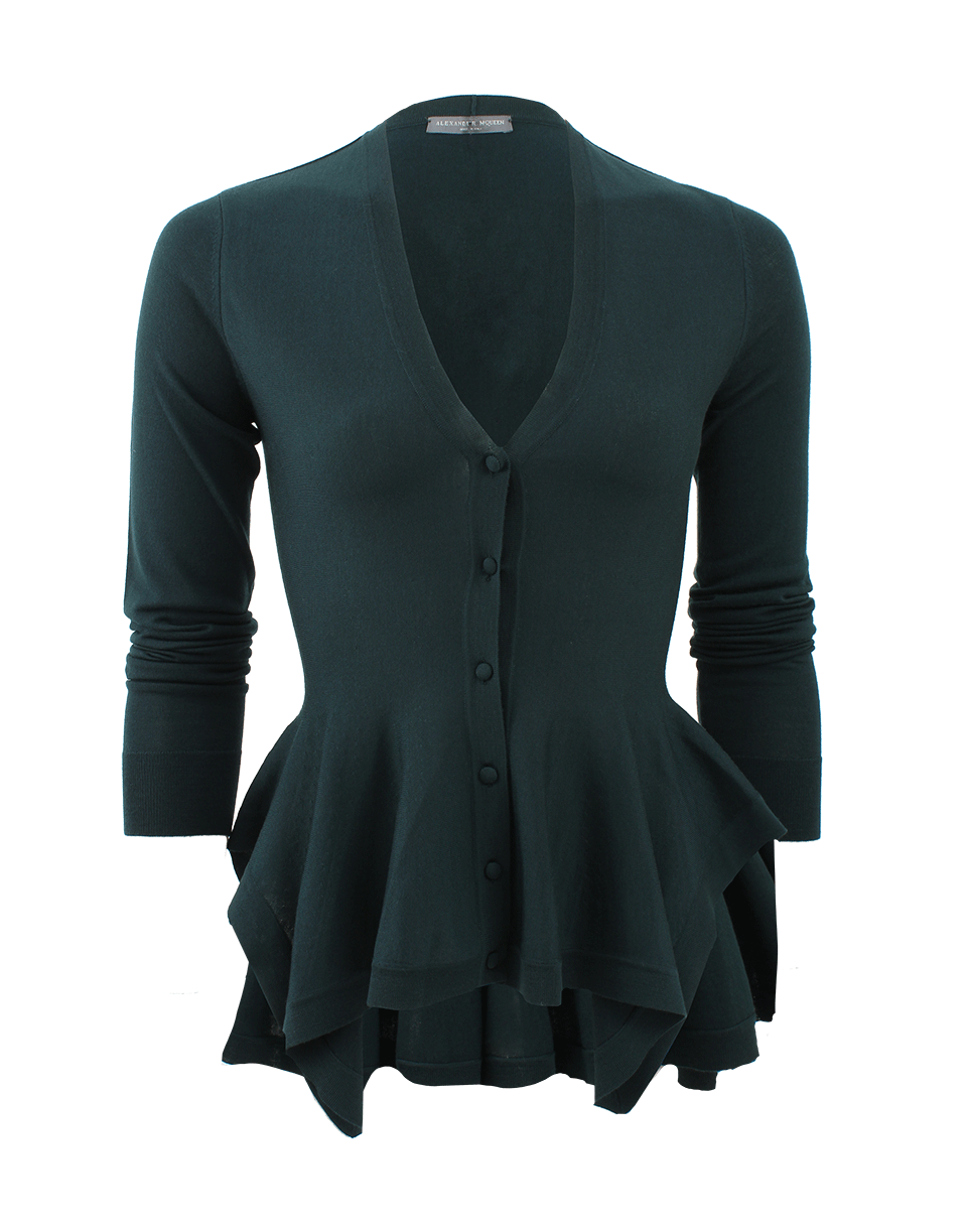 ALEXANDER MCQUEEN-Peplum Cardigan-