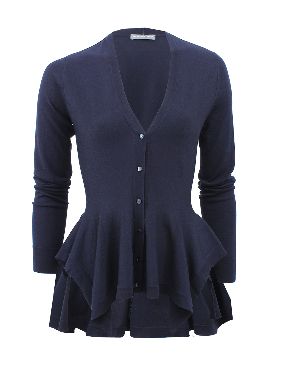 ALEXANDER MCQUEEN-Peplum Cardigan-