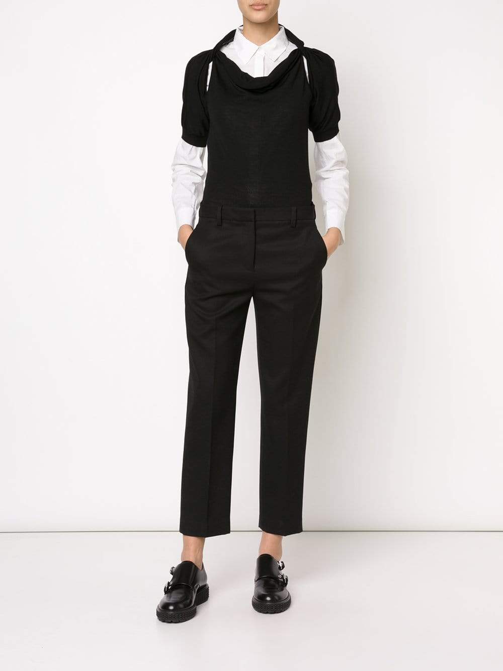 ALEXANDER MCQUEEN-Twisting Knit Blouse-