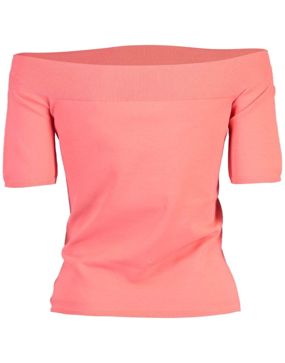 ALEXANDER MCQUEEN-Off Shoulder Knit Top-