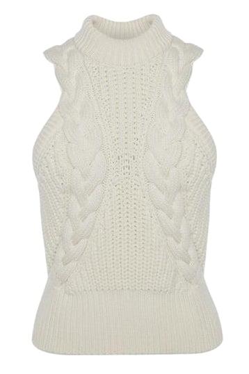ALEXANDER MCQUEEN-Sleeveless Cable Top-