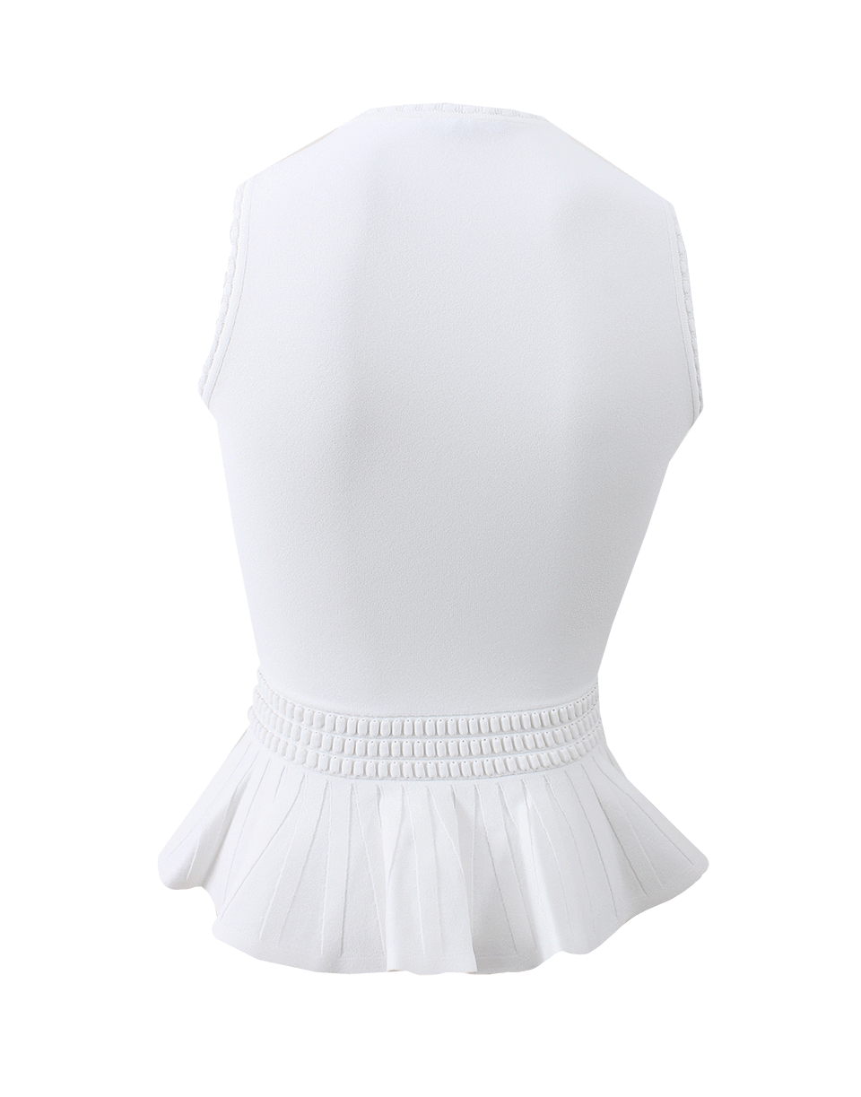 ALEXANDER MCQUEEN-Pullover Peplum Top-WHITE