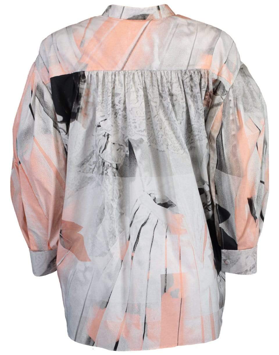 ALEXANDER MCQUEEN-Poplin Cocoon Sleeve Shirt-