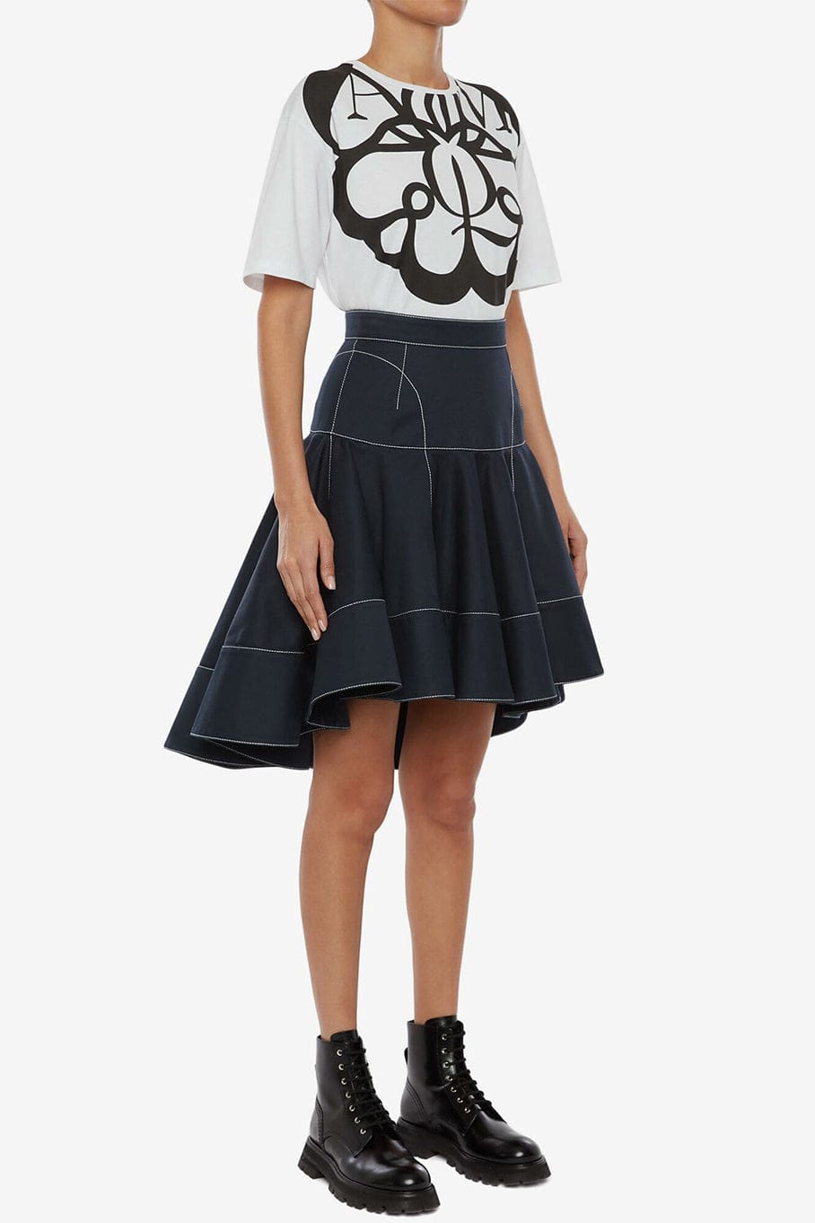 ALEXANDER MCQUEEN-Exploded Seal Logo T-Shirt-