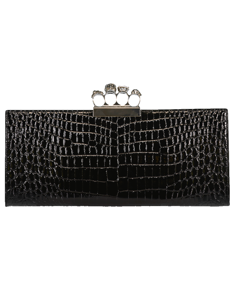 ALEXANDER MCQUEEN-Long Flat Clutch-BLACK