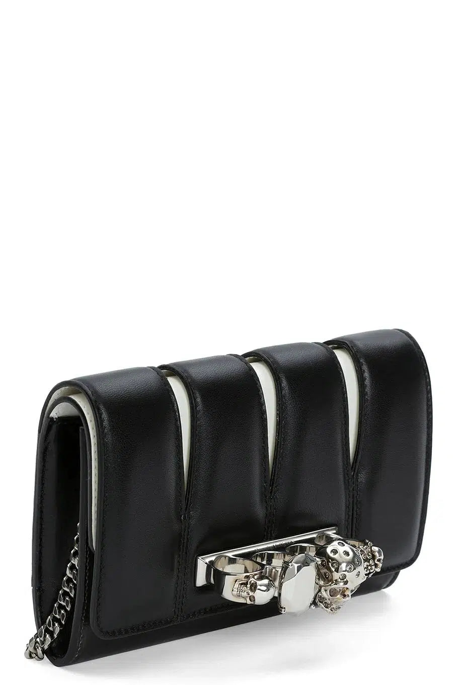 ALEXANDER MCQUEEN-The Slash Clutch-BLK/IVOR