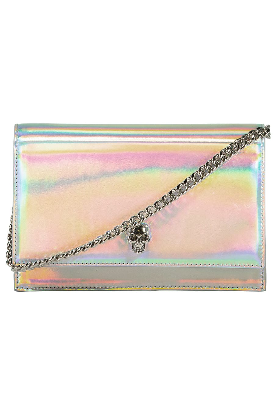 ALEXANDER MCQUEEN-Skull Mini Bag - Iridescent Silver-IRIDESCENT SILVER