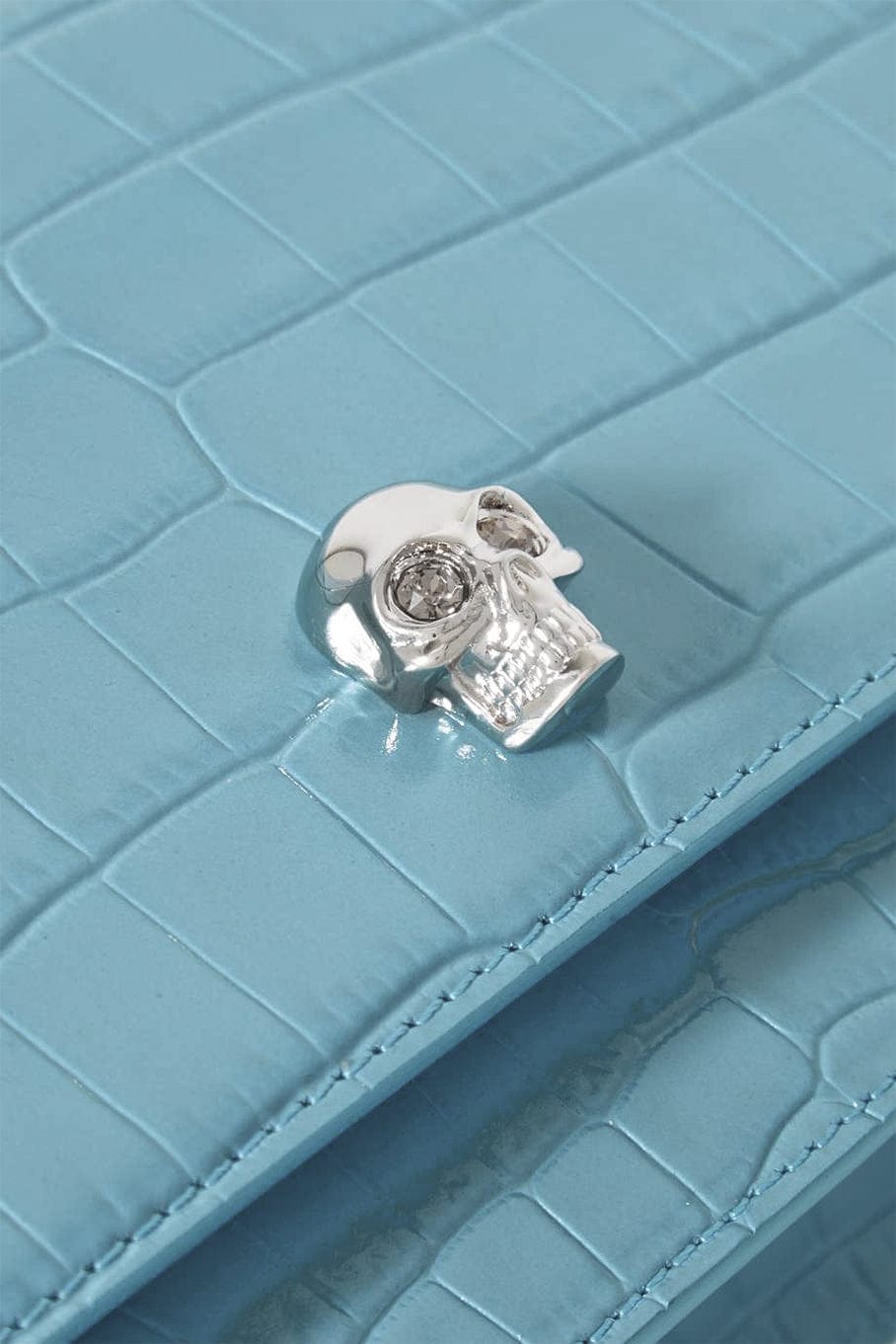ALEXANDER MCQUEEN-Skull Mini Bag - Pale Blue-PALEBLU