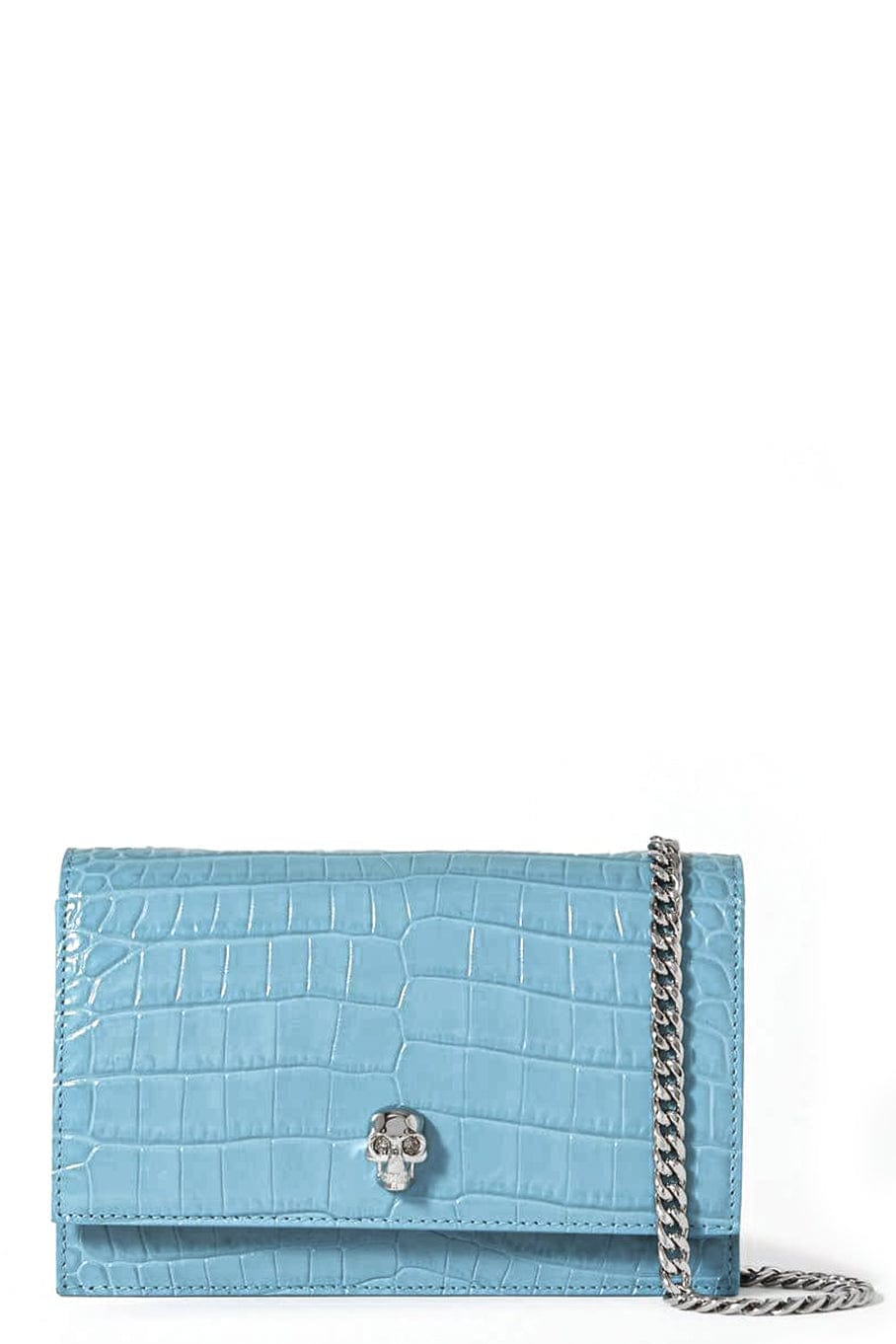 ALEXANDER MCQUEEN-Skull Mini Bag - Pale Blue-PALEBLU