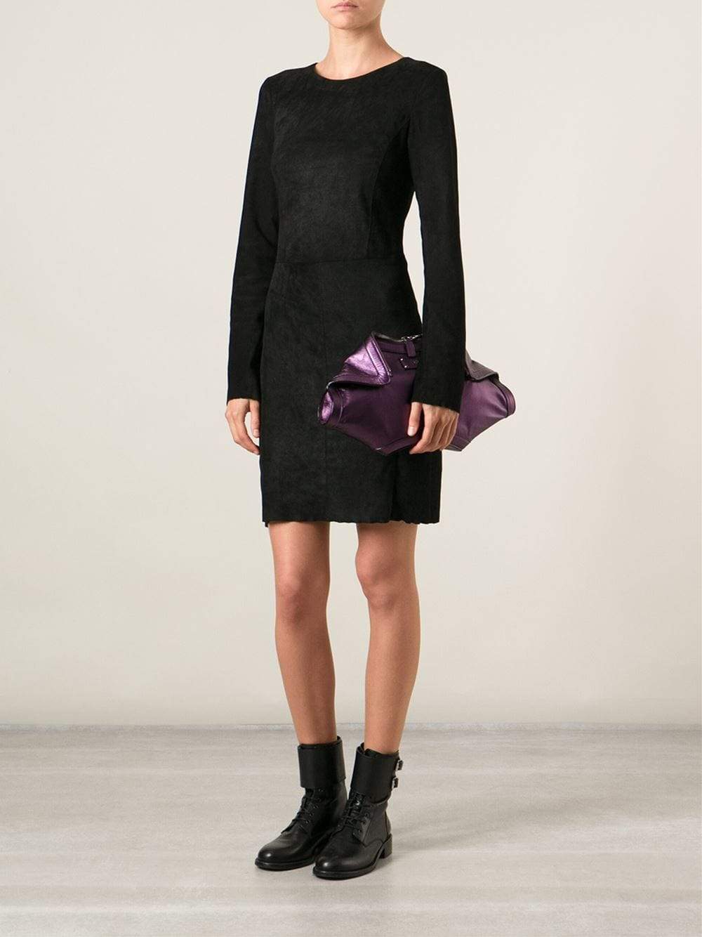 ALEXANDER MCQUEEN-De Manta Clutch-PURPLE