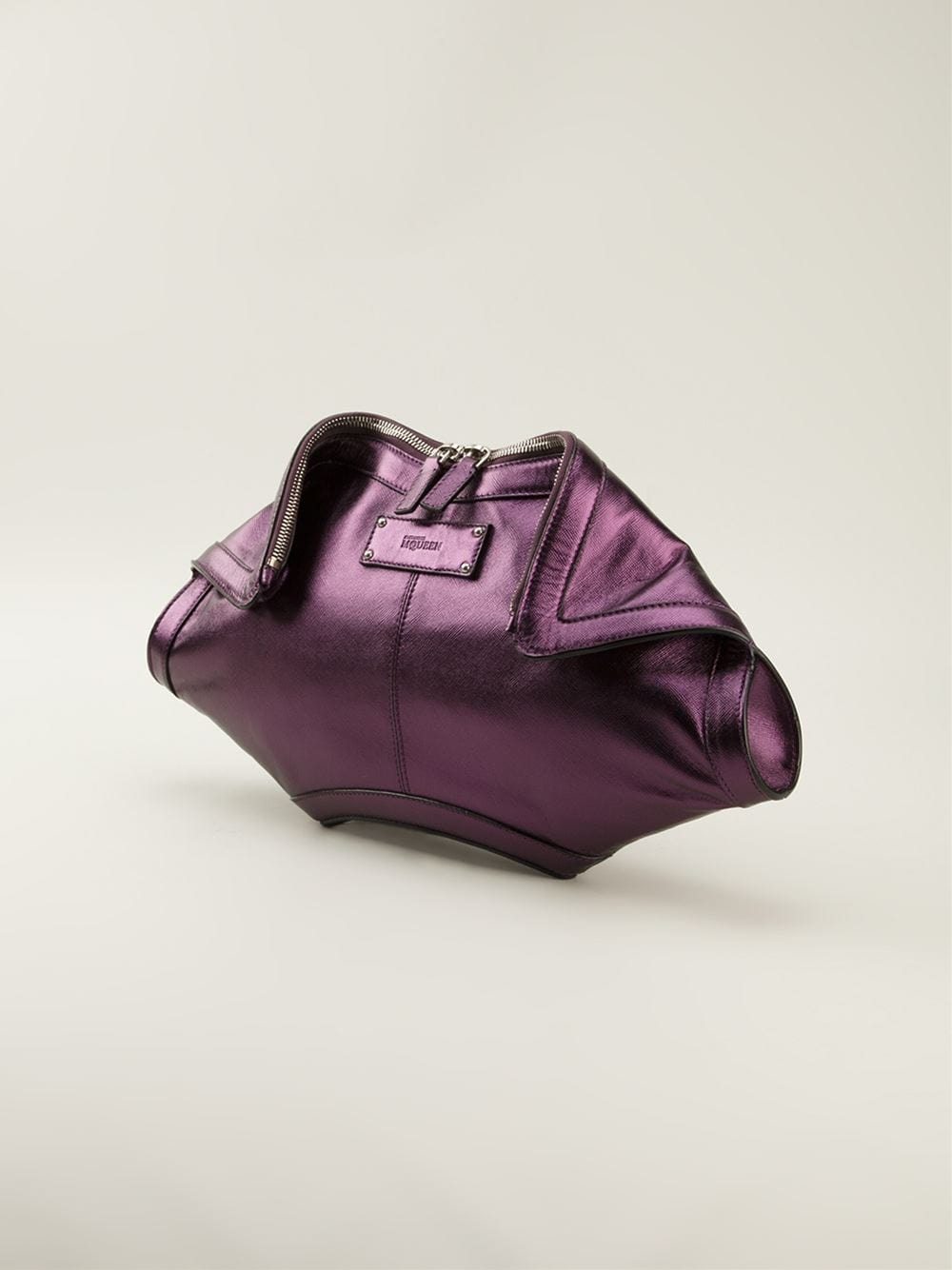ALEXANDER MCQUEEN-De Manta Clutch-PURPLE